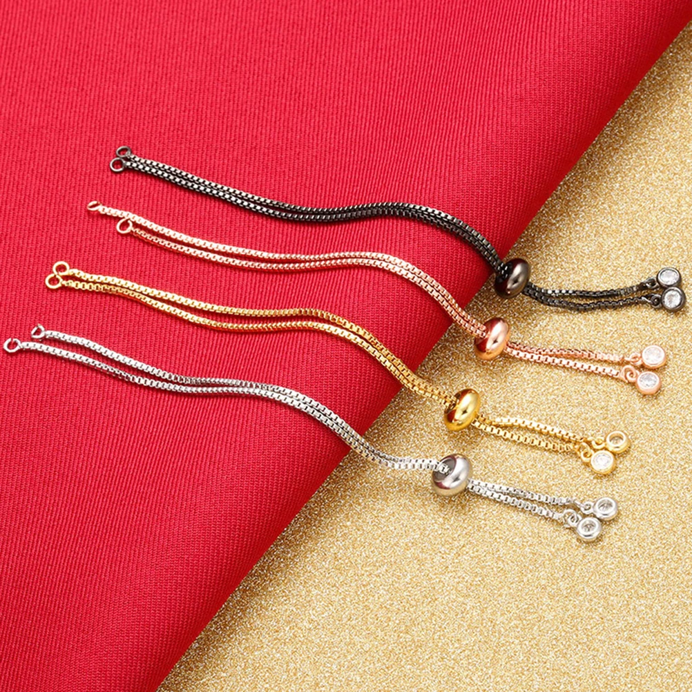 

4 Pcs Bracelet DIY H Chain Preserve Color Semi Finished Jewelry Semi Finished Bracelet Accessories Women Girls