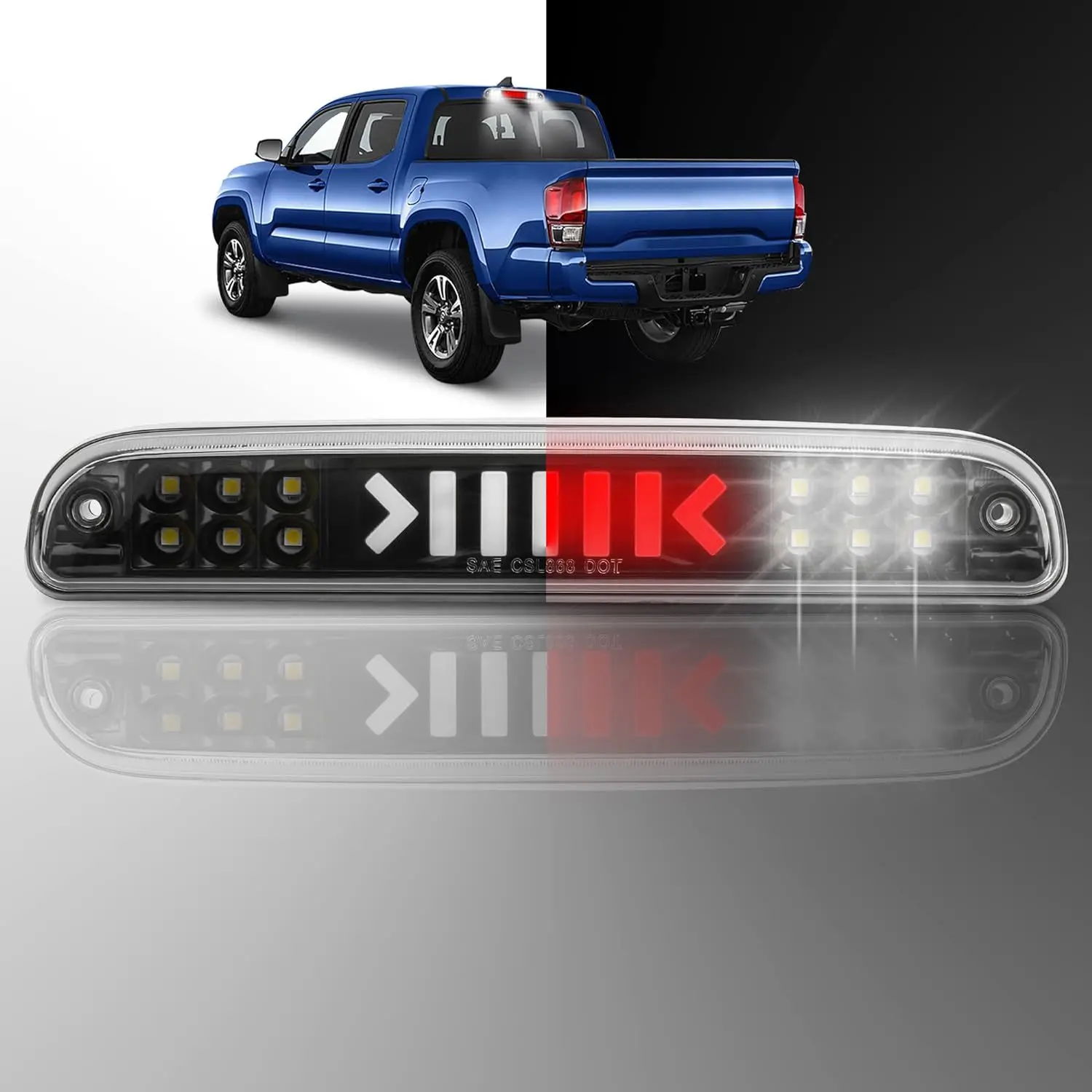 

LED Smoke Red Car 3rd Third Brake Light For Ford Ranger 1993-2011 Ford F-250 F-350 1999-2016 Mazda B2300 Parking Tail Signal