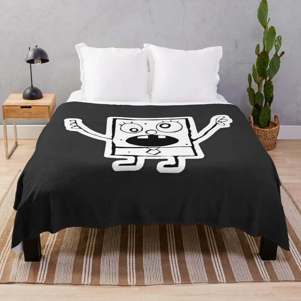 

doodlebob Sticker Throw Blanket funny gift For Sofa Thin Furry Blankets