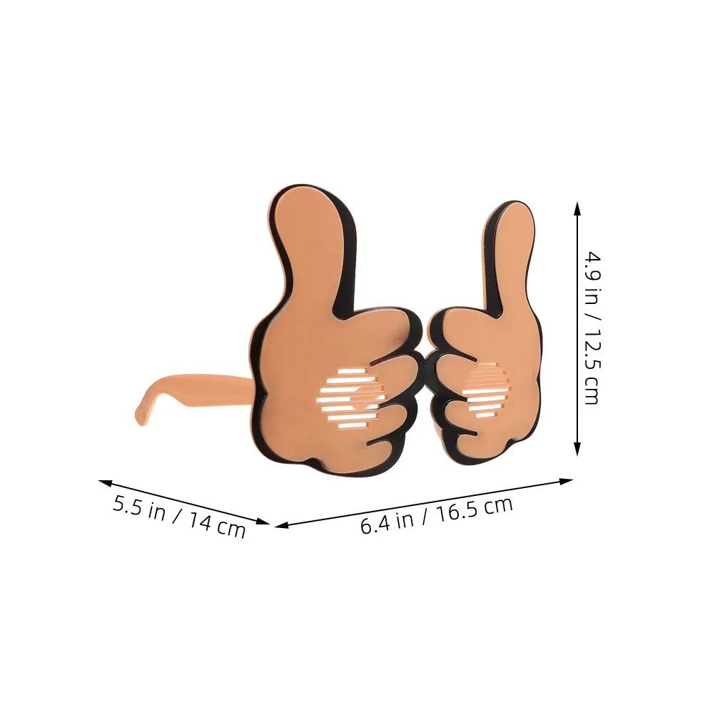 2 Stuks Nieuwigheid Bril Fun Duim Omhoog Vorm Comfortabele Fit Party Zonnebril voor Verjaardag Vakantie Evenementen Festival Accessoires Prop