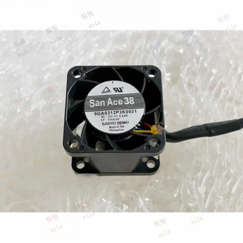 L+ for Sanyo 9GA0312P3K0031 12V 0.62A 38MM**38MM*28MM 4-Wire Violent Cooling Fan
