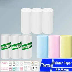 Mini impresora de papel térmico, etiqueta adhesiva colorida, papel autoadhesivo para foto inalámbrica Bluetooth, impresora sin tinta de 57mm