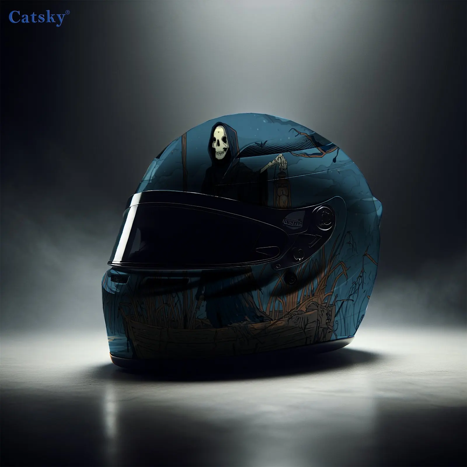 يحمل مصباحًا داكنًا وإبحارًا عبر لخوذة النهر من الفينيل، شارات خوذة كاملة الوجه مقاومة للماء والخدش،