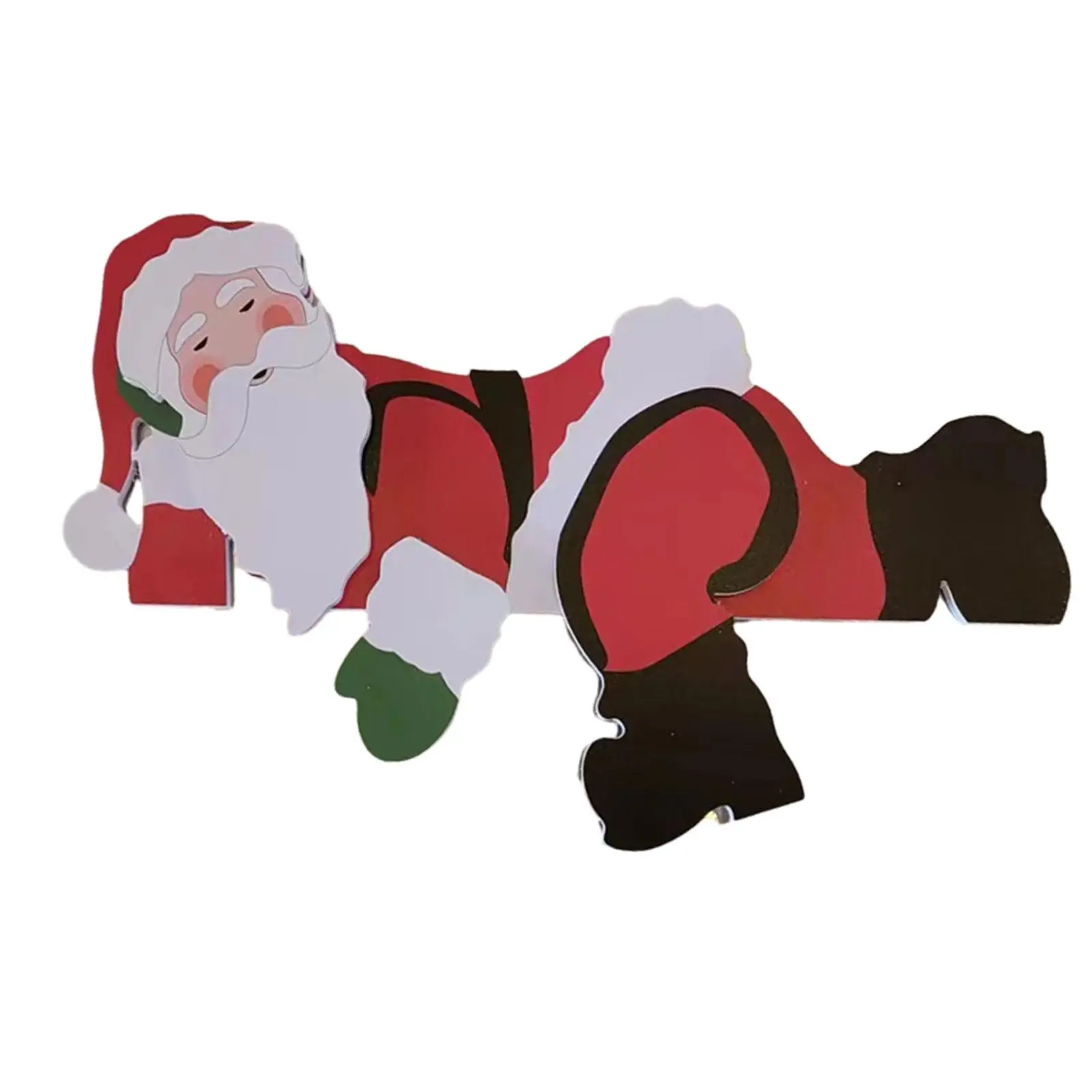Santa Peeking Garden Yard Decorations Christmas Fence Ornament Outdoor Sign for Holiday Home Lawn Porch Festive PVC Art