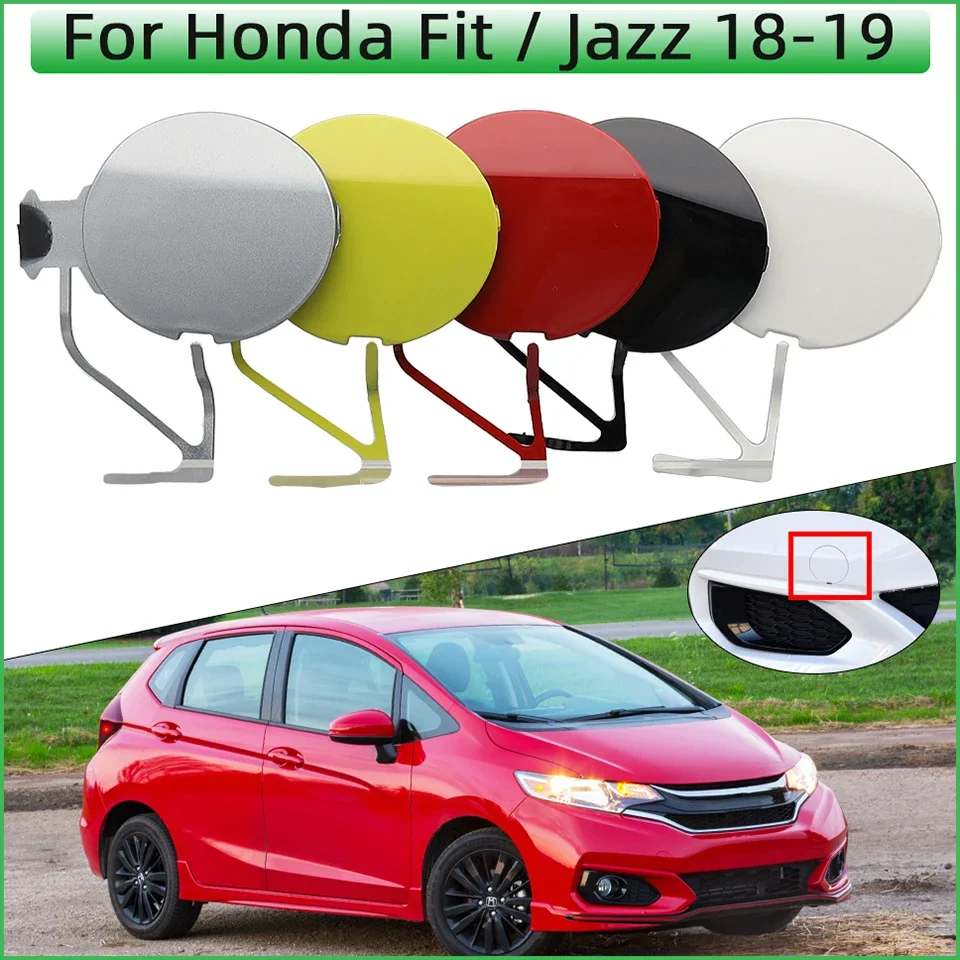 

Auto Front Bumper Towing Hook Eye Cover Cap For Honda Fit / Jazz GK5 2018 2019 Tow Hook Trailer Lid Housing Shell Garnish Trim