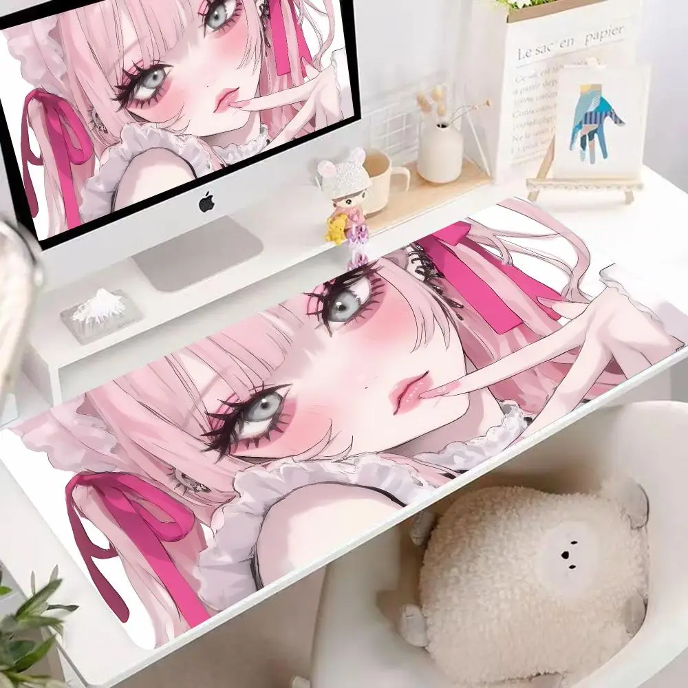 Anime Super Sweet Idol Mouse Pad Non-Slip Gaming Mouse Pad Gamer E-Sports Mouse Mat Game Mechanical Keyboard XXL Desk Mat XAXC