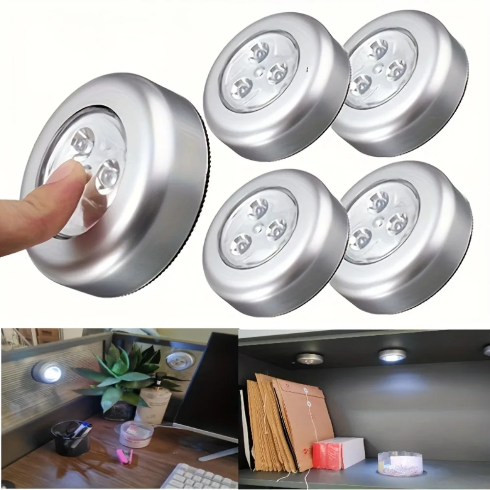 

Circular LED touch light, used for office cabinets. Featuring a self-adhesive design. Very suitable for office and home decorati