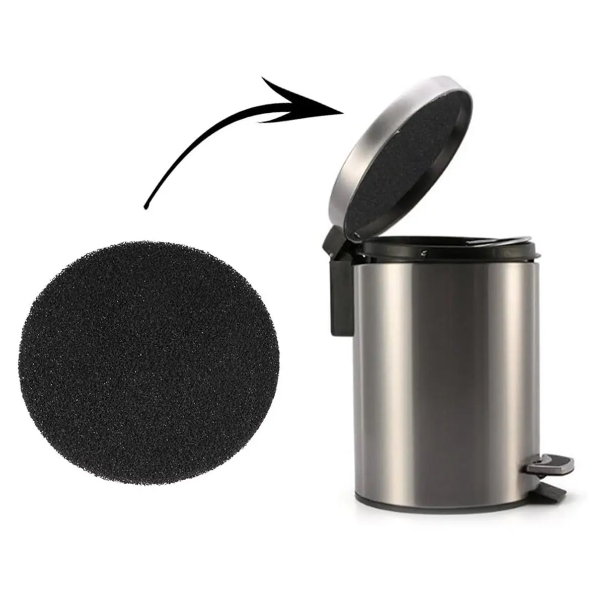 (ABUB) Activated Carbon Filter for Round Compost Bins, 16 cm in Diameter, 12 Replacement Filter Cartridges Per Pack, Comes