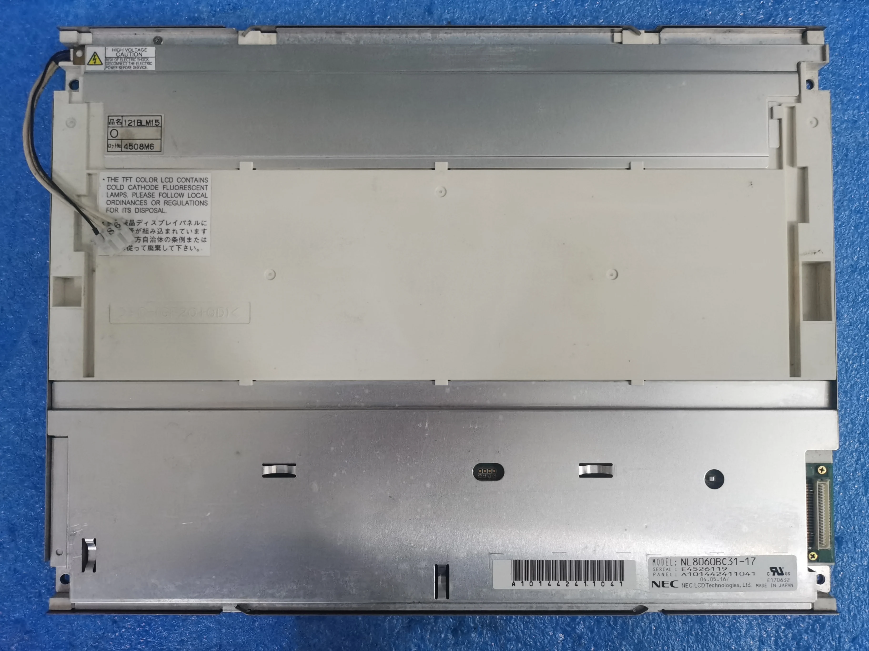 

NL8060BC31-17 Original 12.1 inch industrial screen tested in stock NL8060BC31-17E NL8060BC31-27