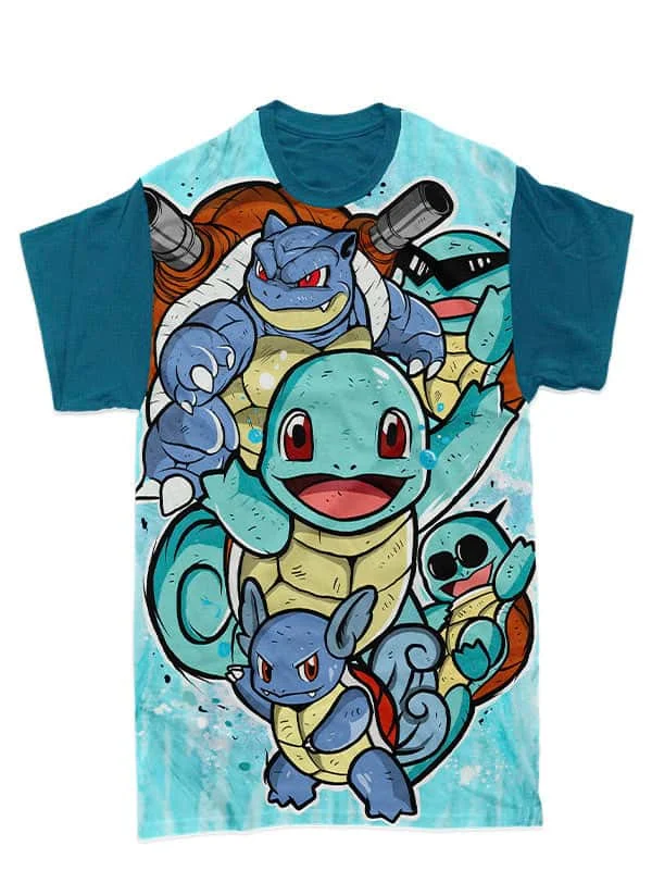 Pok É Mon Family Blessing Bulbasaur Seed T-shirt Groen Unisex Volledig bedrukt kindershirt met cartoonprint Los shirt met korte mouwen