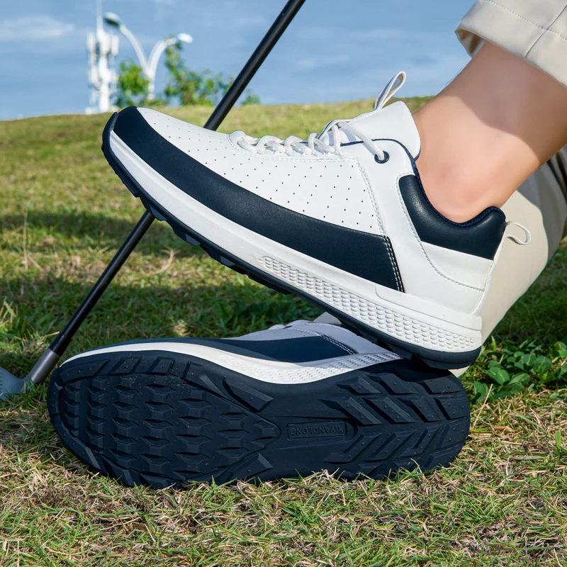 

Golf Shoes Men's Waterproof Fashion Casual Sports Shoes High-Quality Outdoor Fixed Nails Golfers Comfortable Training Shoes Men