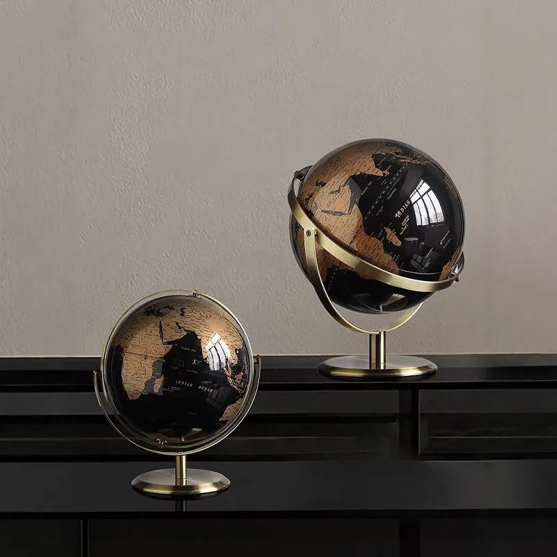 Globe Metal Base World, Rotating World Globe with Bracket, Children's Learning, Classroom Geography Education