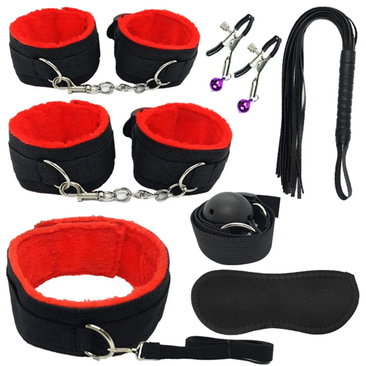 BDSM Kits for Couples Sex Toys Anal Plug Whip Handcuffs Bondage Kit Adult Erotic Toy for Women 18+ view 2