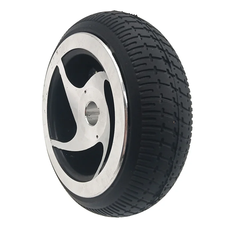 165x55 solid tire with wheel hub keyway has good load-bearing capacity and is suitable for hand-held floor scrubbers/sweepers