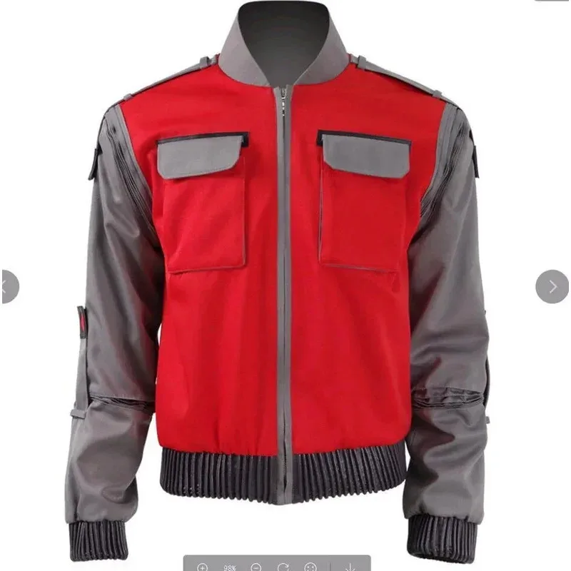 

Cosplay High-Quality Back To The Future Cosplay Costume Jr Marlene Seamus Marty Mcfly Jacket Orange Outwear Coat Made Any Anime