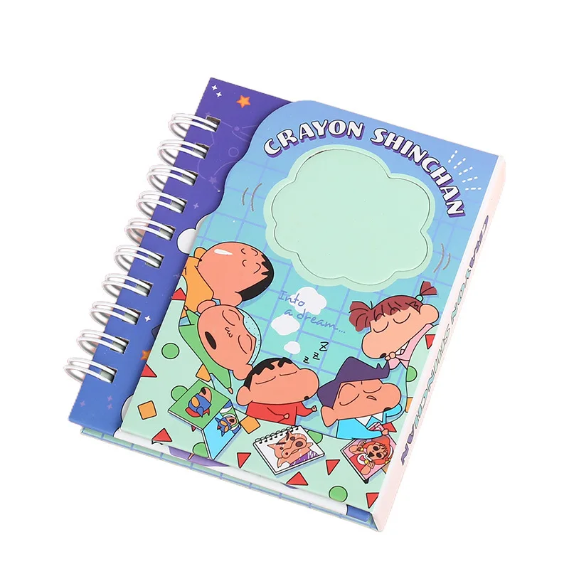 New Cartoon Crayon Shin-Chan Magnetic Notebook Coil Notebook Agenda Weekly Notepad Diary Student Study Supplies Boys Girls Gift view 5