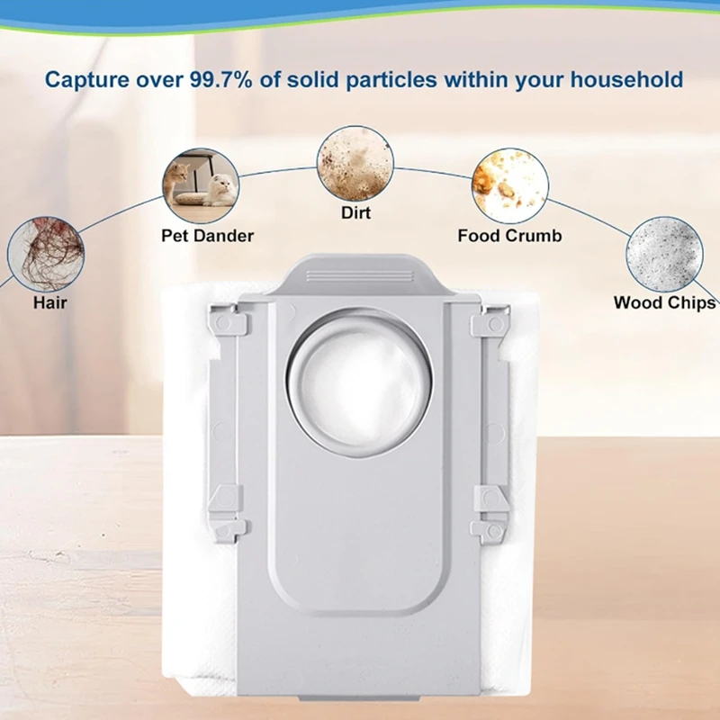 Bolsa de polvo para Robot aspirador Roborock S8 MaxV Ultra G20s, piezas de repuesto, bolsa de basura para limpieza del hogar, 12 Uds.