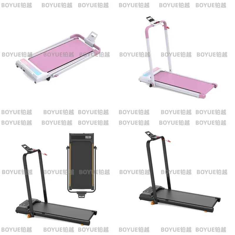 Pink Under Desk Treadmill Compact Walking Pad Portable Running Machine for Small Space Home Office Fitness Customizable