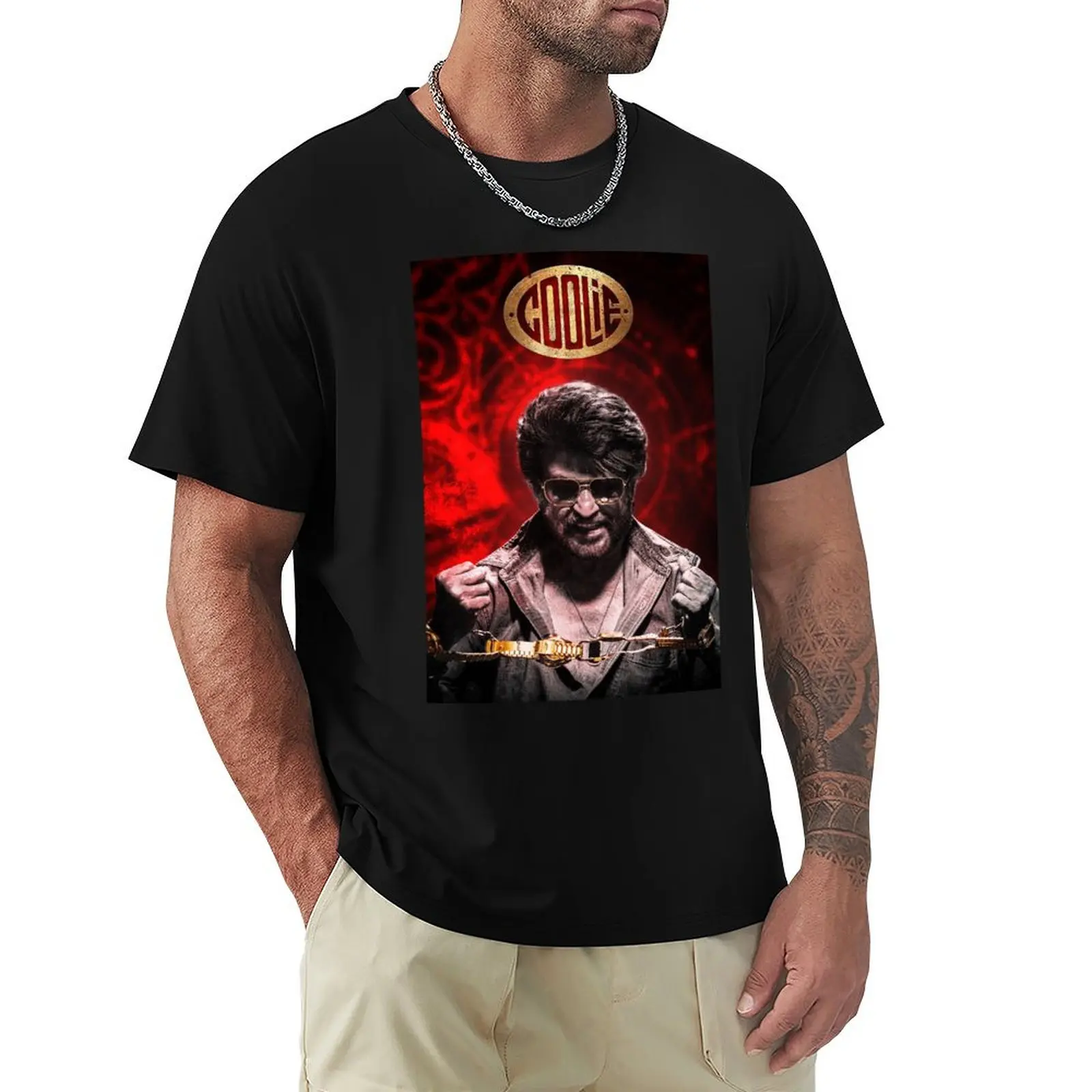 

Rajinikanth Coolie Unleashed T-Shirt Fashion Graphic Tee for Men