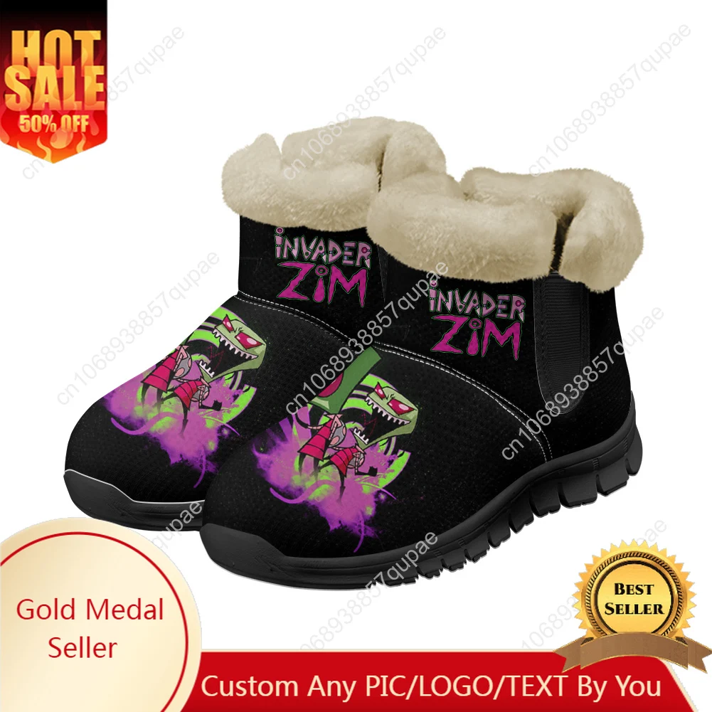 

Zim Anime Snow Boots Chucky Cartoon Cute Invader Men Women Teenager Warm Shoes Casual Snow Shoe Couple Sports Customized Boot