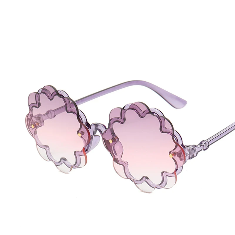 2023 Children Cute Cartoon Flower Heart Sunglasses Kids Round Glasses Baby Fashion Colors Sunglasses Boys Girls Eyewear