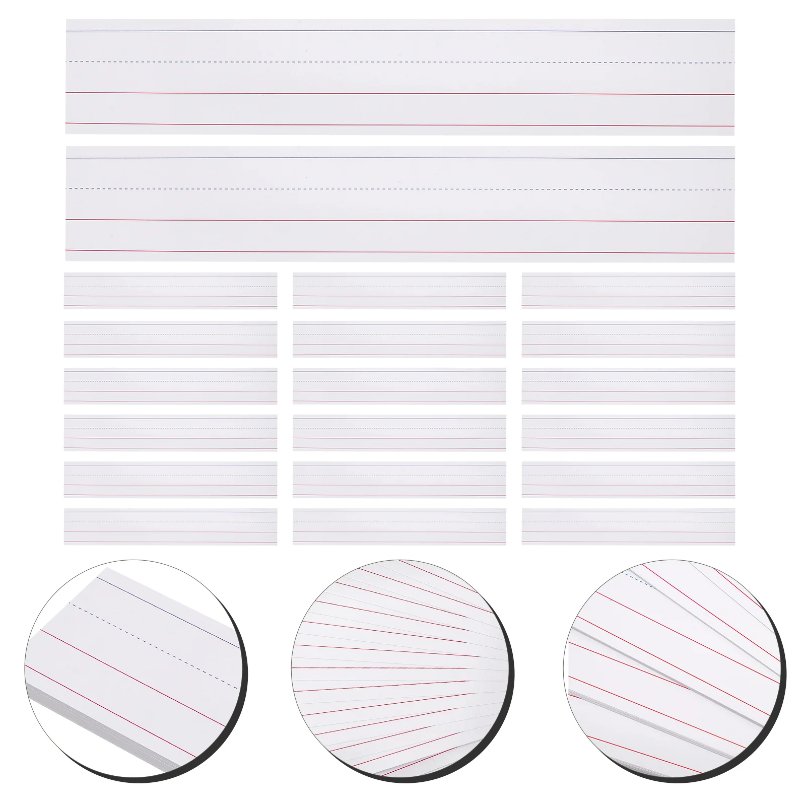 Dry- Erase Sentence Strips White Board for Kids Ruled Rewritable Practical Word