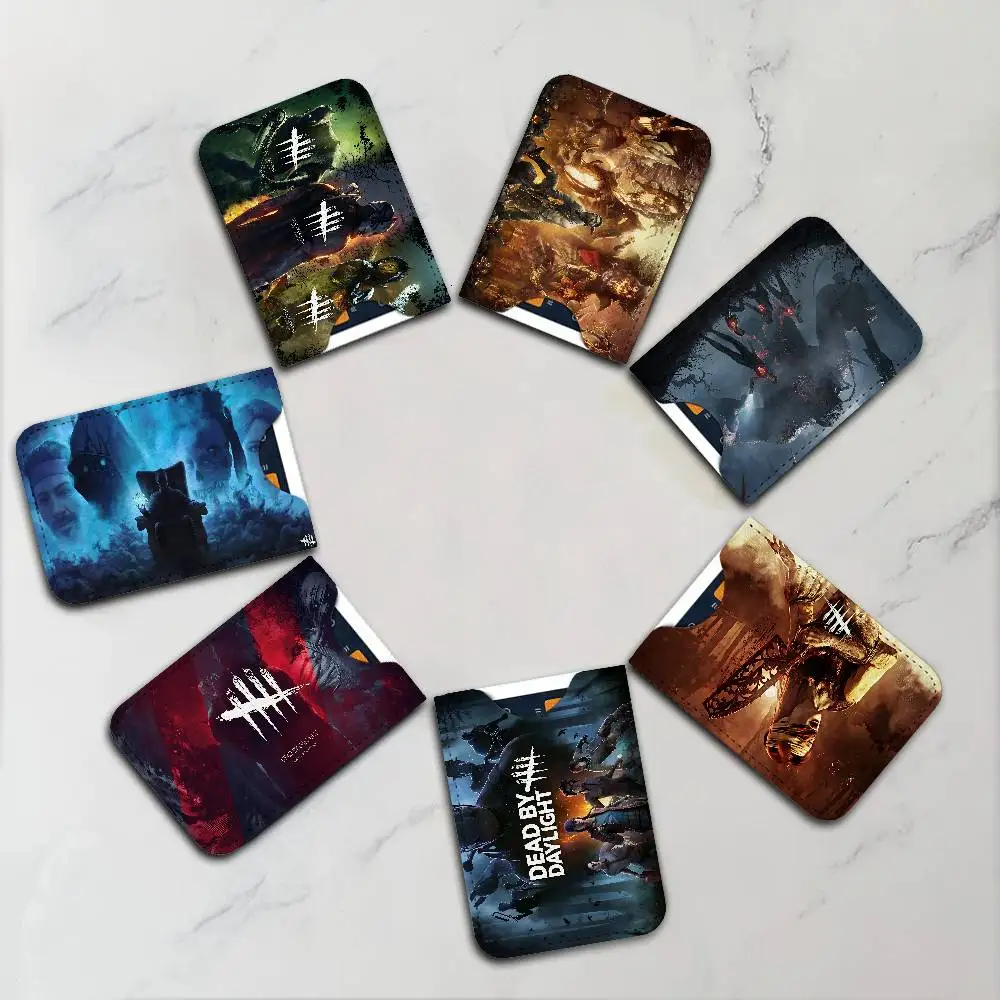 D-Dead B-By-Day Game Universal PU Leather Slim Card Wallet, ID Credit Card Organizer, Compact Portable Holder for Outdoor