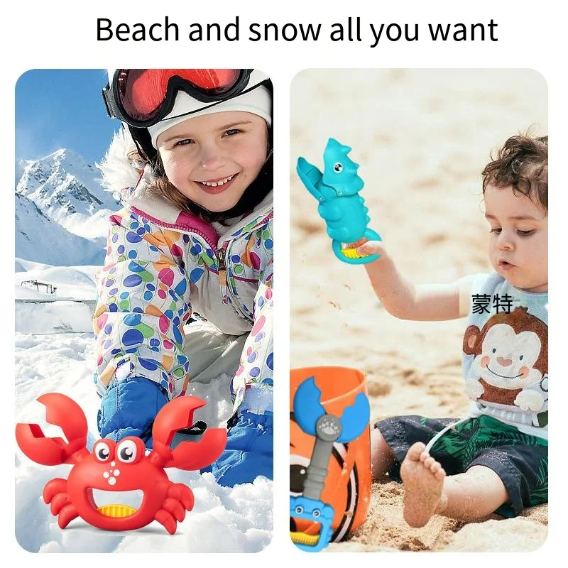 Winter Snow Toys Snowball Maker Tool Kit for Children Play Snow Ball Maker Dinosaur Clip Kids Beach Toys Digging Sand Shovel Set