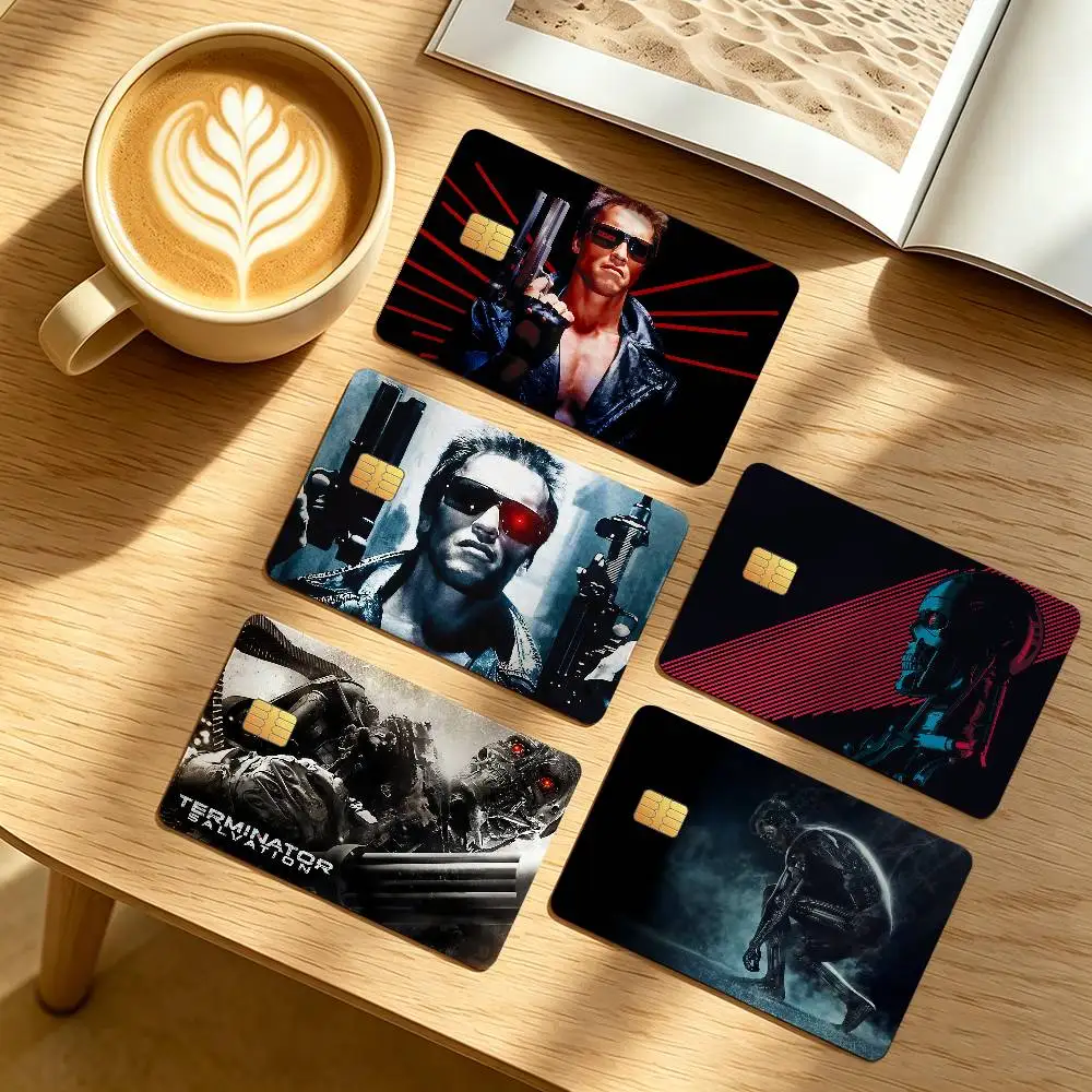 Movie Terminator Credit Card Public Transportation Cards Protective Sticker Waterproof Card Face Decoration 4PCS