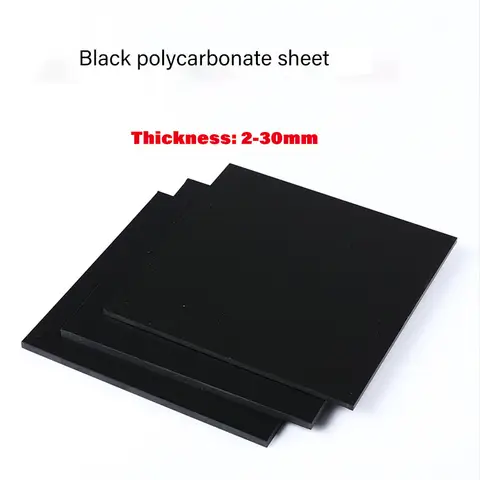 2-30mm Thick Black Polycarbonate Board, PC Endurance Board, Wear-Resistant Plastic Board