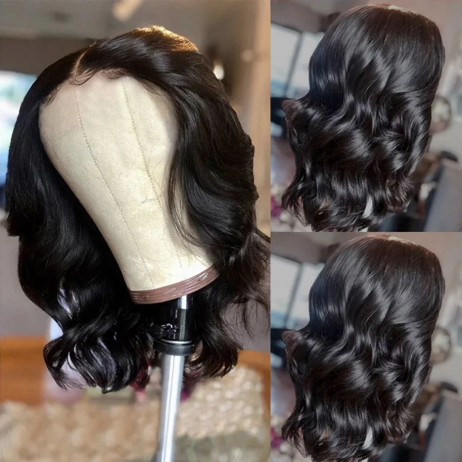 Lace Frontal Wig 13x6 Bob Wig Human Hair 100% Natural Body Wave Brazilian PrePlucked For Women Choice Cheap Wigs Cheap Wigs