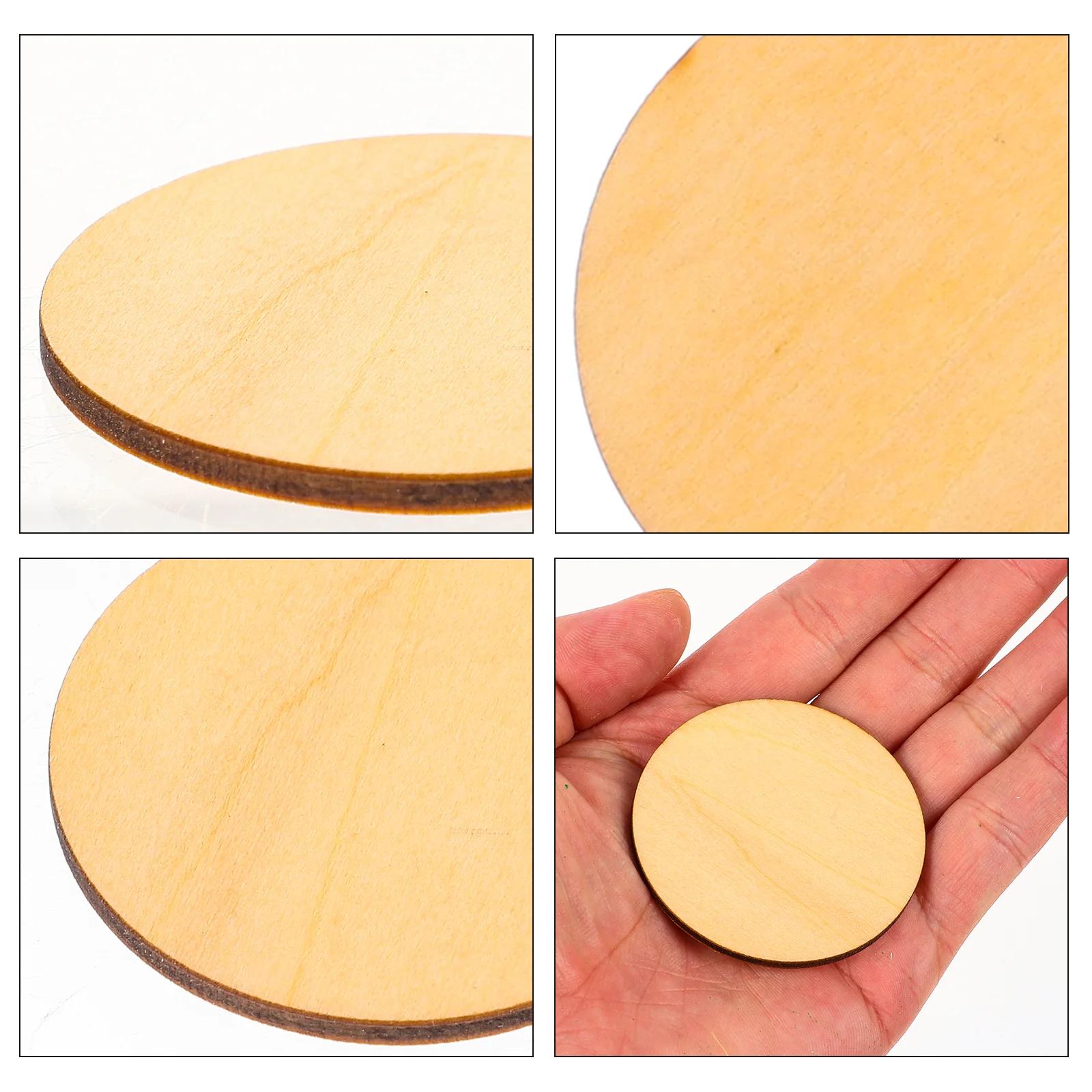 

100Pcs Blank Wood Slices Wooden Cutouts Unfinished Rounds for Crafting and Party Decorations Wood Circles for Crafts