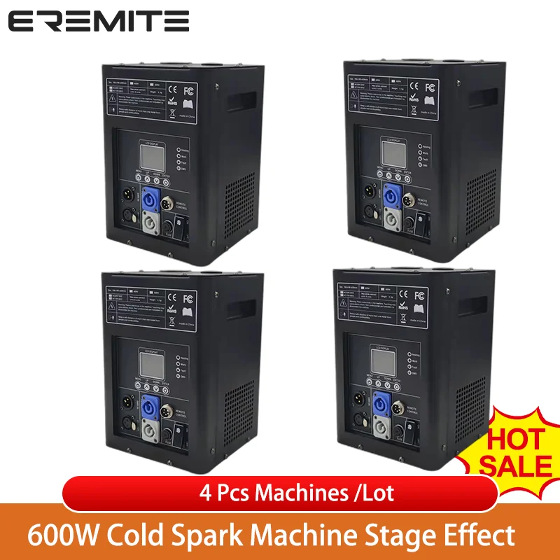 

4Pcs/Lot UPSpray 600W Cold Spark Machine Stage Effect Dmx For Wedding Dust MSDS Certification For Bar Light Party DJ Ti Powder