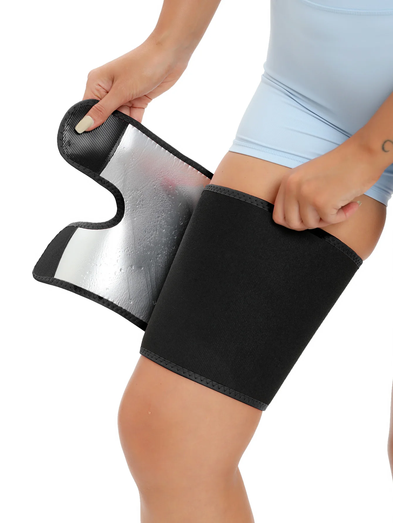 Premium Thigh Trimmers for Men and Women Body Wrap Slimming Sauna Waist Trainer Leggings Shapers Sweat Wrap
