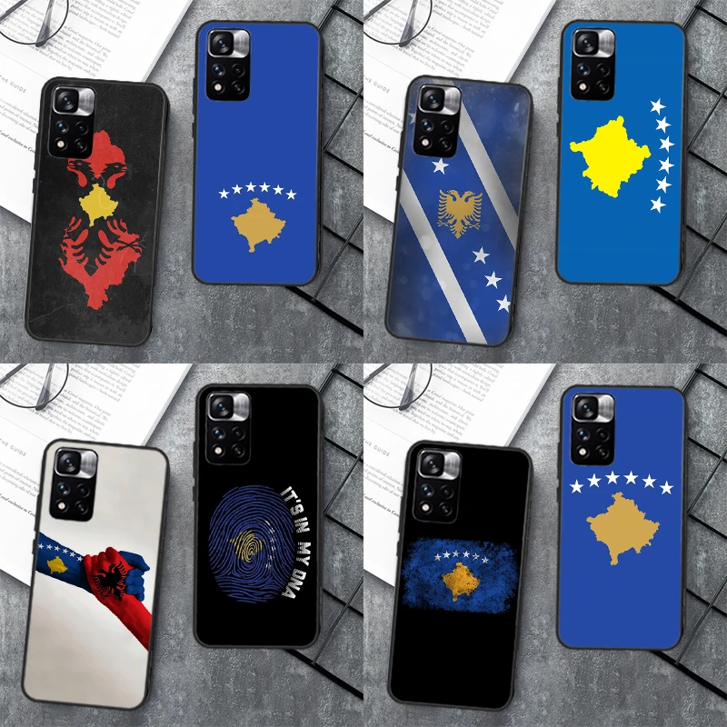 Kosovo National Flag Case For Xiaomi Redmi Note 12 11 10 9 8 Pro Note 12S 11S 10S 9S Cover For Redmi 9 10 12 C