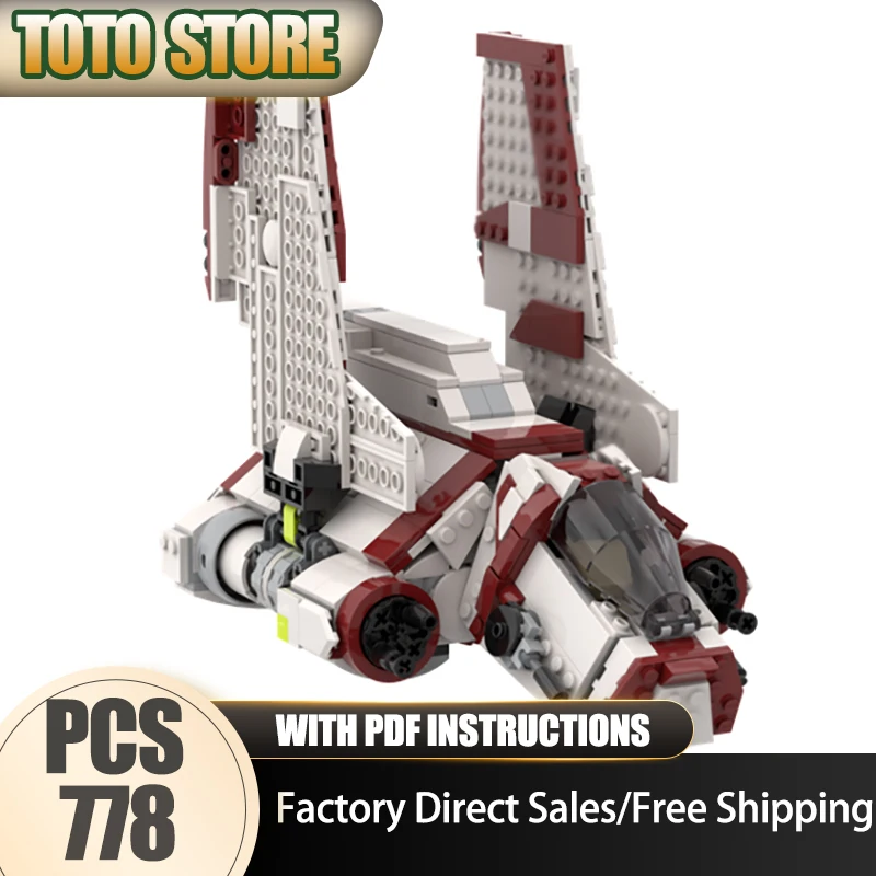 

Moc Building Bricks Republic Class Attack Shuttle Model Technology Star Movie Block Toy DIY Assembly Christmas Holiday Gifts