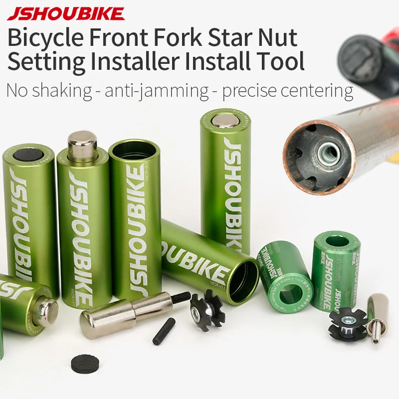 JSHOUBIKE Bicycle Front Fork Star Nut Setting Installer Install Tool Road MTB Bike Headset Star Nuts Mounting Device Repair Tool