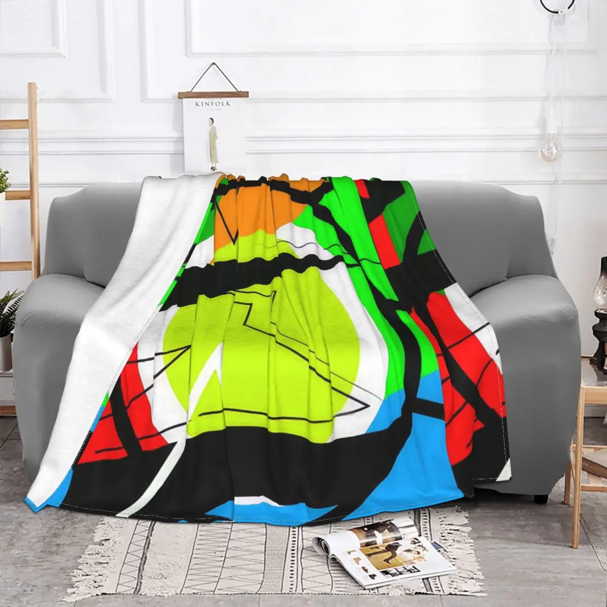 Blanket Flannel Spring Autumn Rossi Motor Racer Warm Throws For Winter Bedding