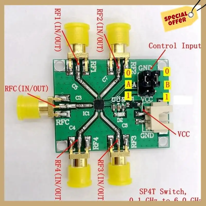 HMC7992 SP4T RF Switch Module Non-Reflective, Wide Frequency Range 0.1Ghz-6Ghz High-Performance For Signal Routing