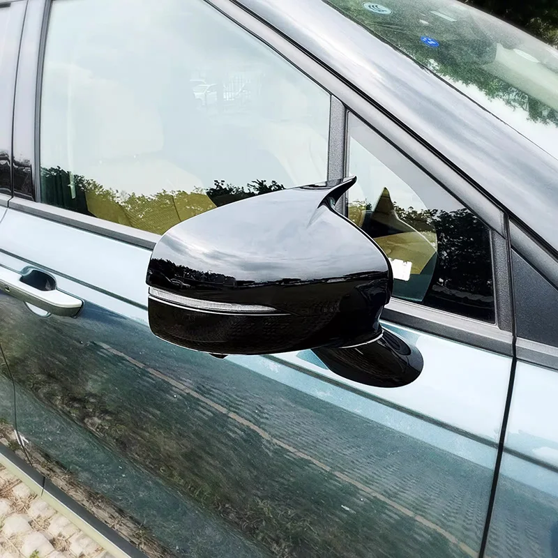 For Kia Carnival Sedona KA4 IV 2024 2025 2026 Bull horn mirror Covers Side rearview protective Decoration exterior modification