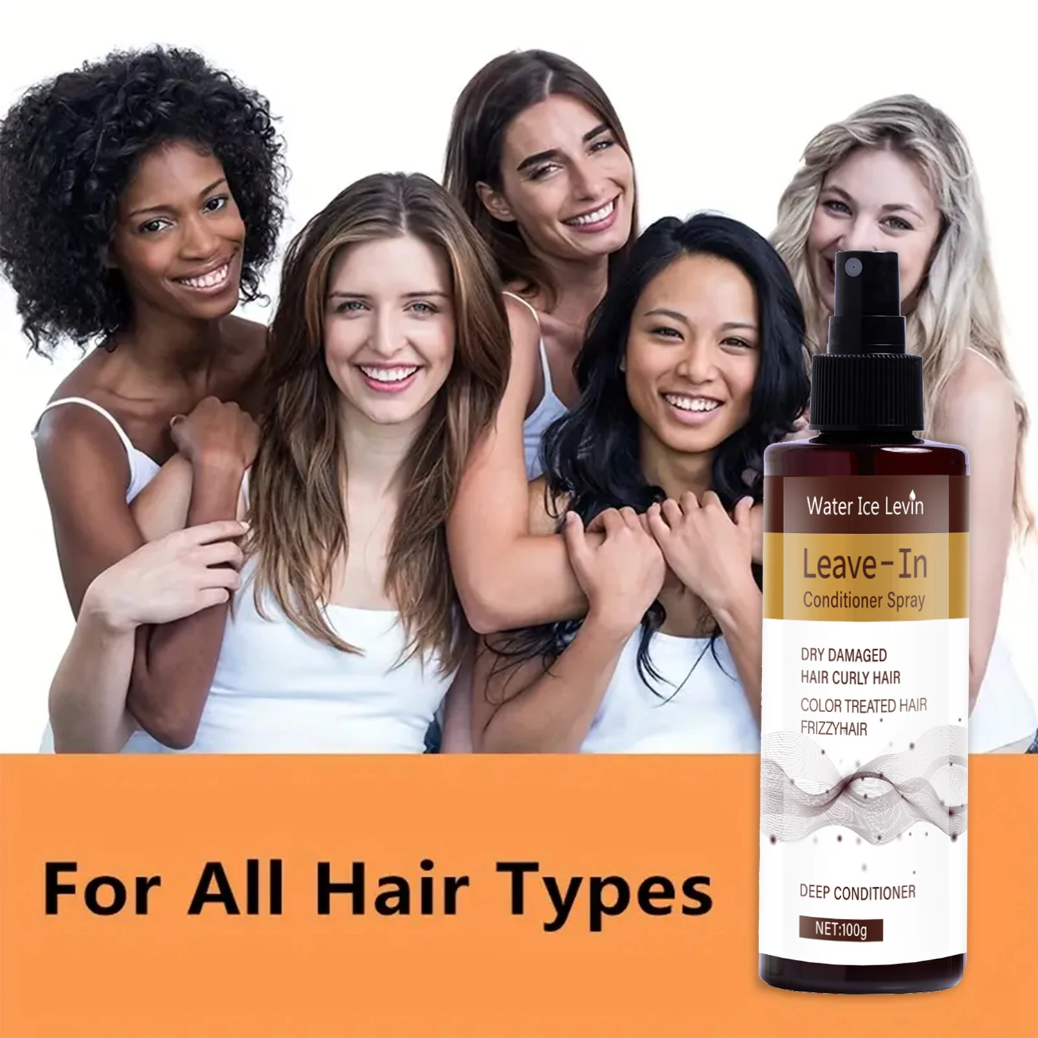 Leave-In Conditioner Spray with Keratin & Argan Oil - Deep Hydration for Curly/Color-Treated Hair - Frizz Control & Shine Enhanc view 3