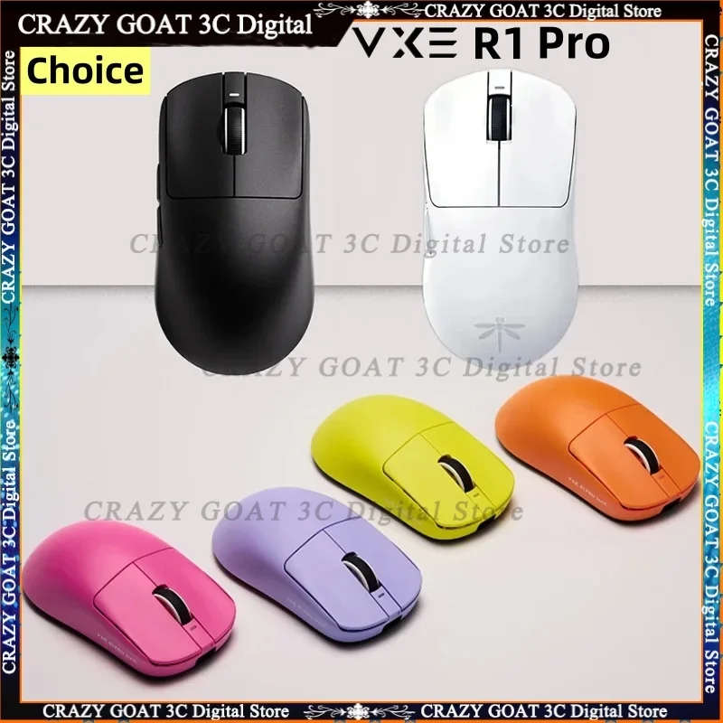 Vgn Vxe Dragonfly R1 Pro Wireless Mouse Paw3395 Sensor Nordic 52840 2khz Speed X Low Delay Office Gamer Pc Gaming Mouse,White