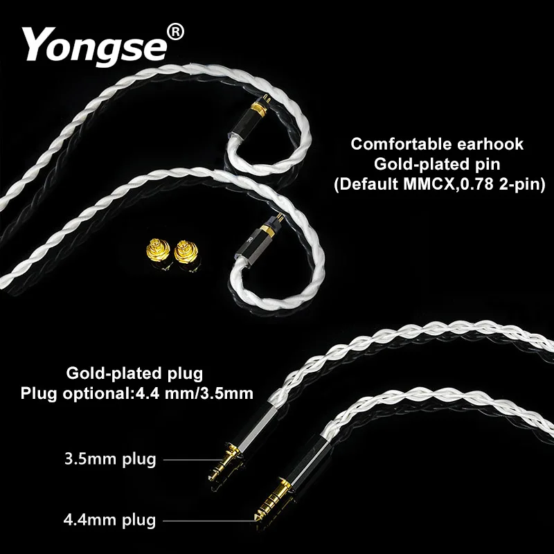 كابل سماعة YONGSE-chifalry الرائد ، 7N OCC HiFi ، Litz مطلي بالفضة ، النحاس الصلب ، الشجاعة ، NEKO ، KATO ، اللهب ، البركات 3 ، الشتاء