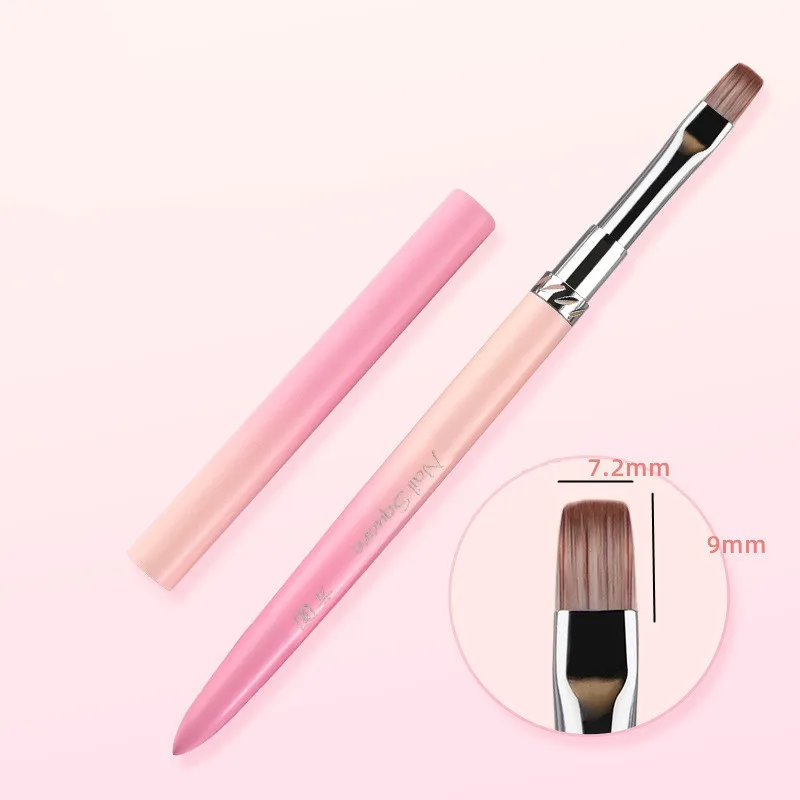 

3Style Pink Gradient Handle Nail Drawing Brushes For Manicure Painting Gradient UV GEL Extension Builder Drawing Pen