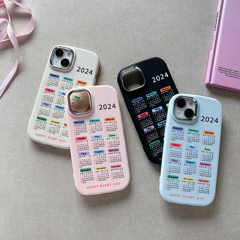 2024 Calendar Phone Case For OPPO Realme C55 C53 C35 C21Y C20 C12 11 9 9SE 8 5 V20 V13 GT3 Pro 5G Soft Silicone Cover