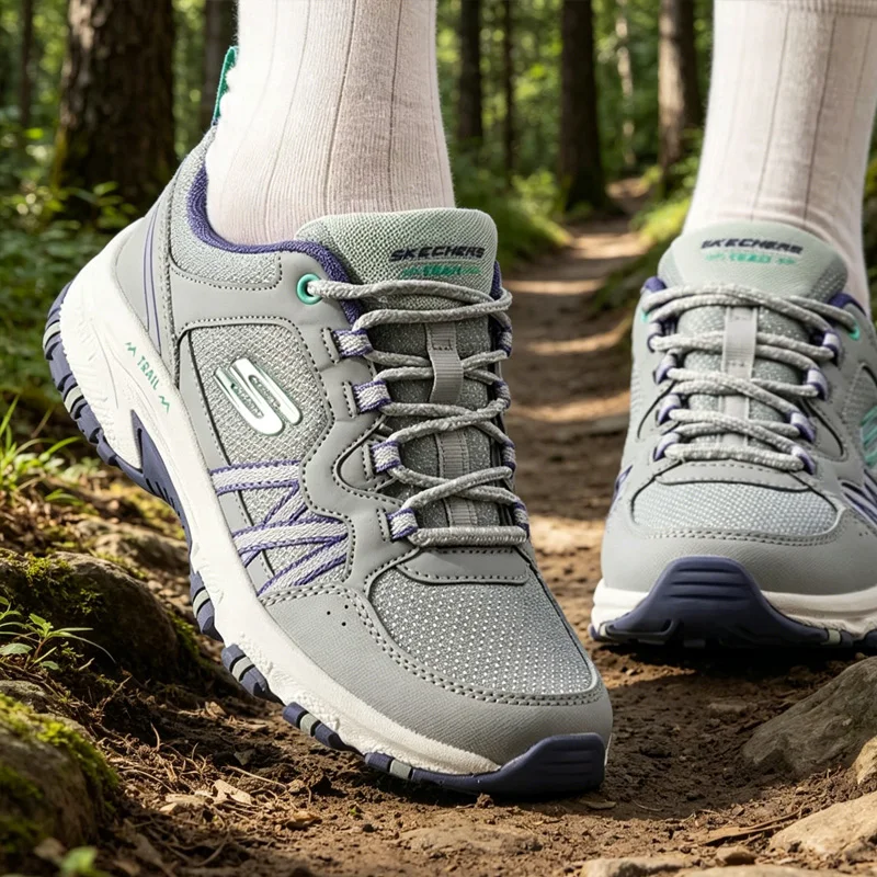 Skechers Women Outdoor Hiking Shoes 180017-OFWT/180017-ROS/180017-GYMT/180017-BKMN Lightweight Non-Slip Walking Shoes