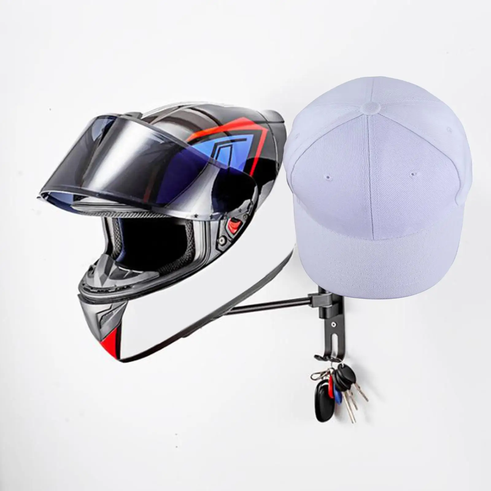 

Helmet Storage Rack Helmet Holder Motorcycle Accessories Double Ball Style Metal