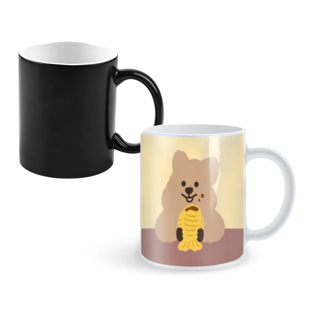 Cartoon koala d-dinotaeng Mug Character Stylish Porcelain Mug Hot Chocolate The Changes Color Cheap Cups