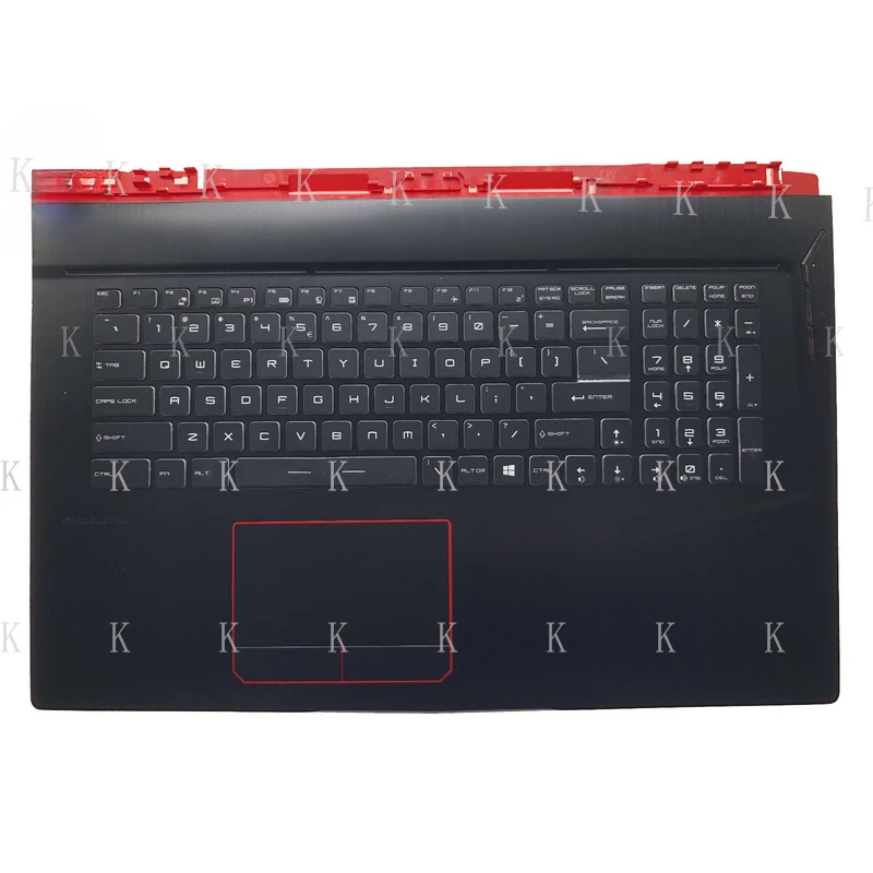 C   For MSI GE73 GE73VR Upper Case Plamrest Cover With Colorful Backligh Keyboard