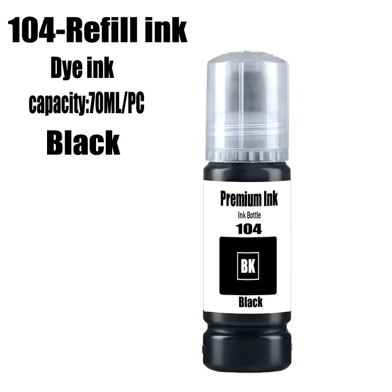 104 Premium Farbkompatible Nachfülltinte auf Wasserbasis für Epson ECOTANK ET-2821 ET-2825 ET-2826 ET-2830 Drucker – Detail 8